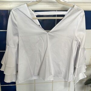 NWT Zara Basic White Blouse - Size Medium